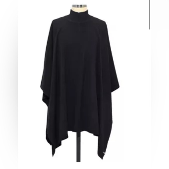 Lauren by Ralph Lauren MAROON mock neck poncho - Picture 1 of 3